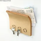 Креативная домашняя Магнитная многофункциональная доска для хранения из массива дерева доска для сообщений вешалка для ключей в скандинавском стиле подвесное украшение для хранения