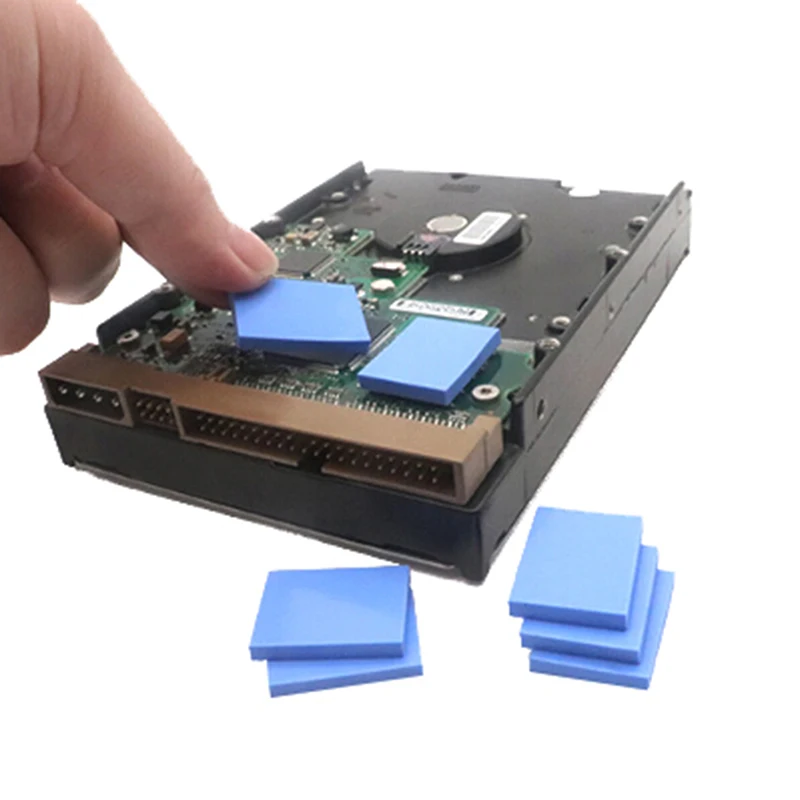 

100*100*5 мм синий толстый теплоотвод Теплопроводящий силиконовый коврик