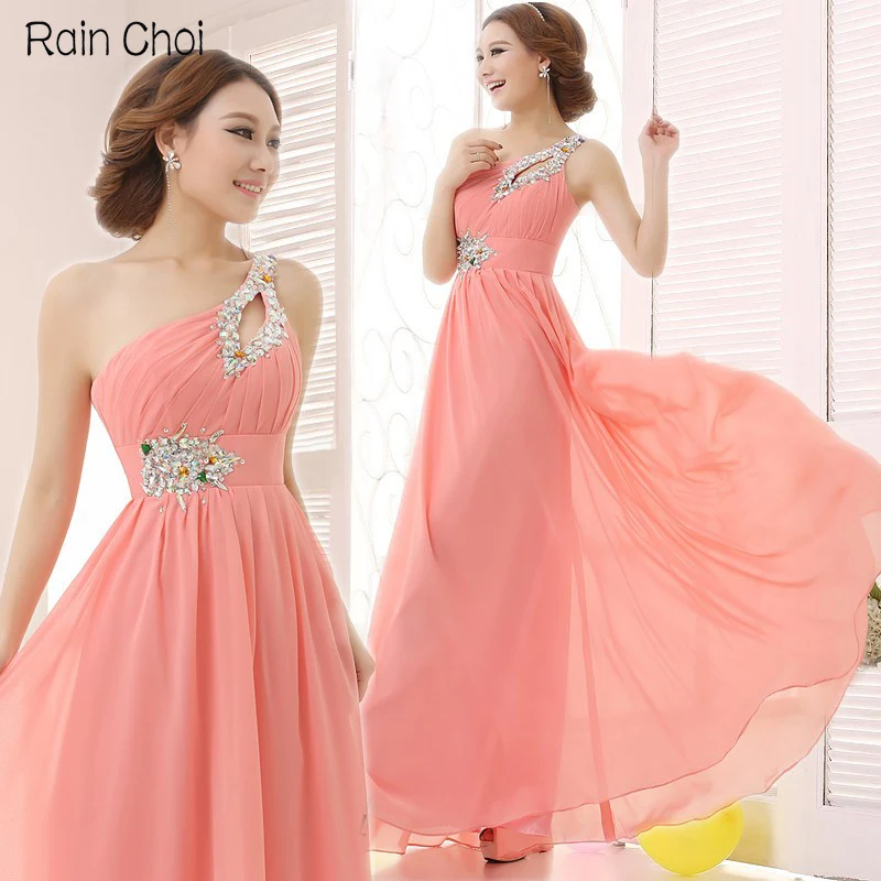 

Длинное вечернее платье 2021 на одно плечо Выпускные вечерние платья шифоновые вечерние платья