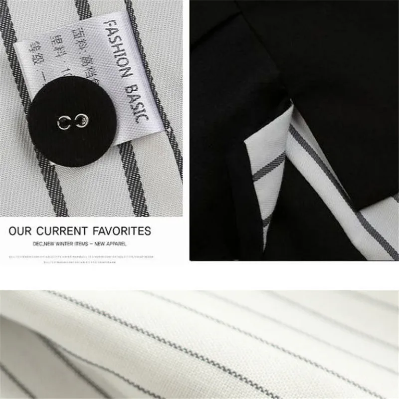 Женский однобортный жилет без рукавов строгий в полоску W91167|vest for women|women vestwoman vest