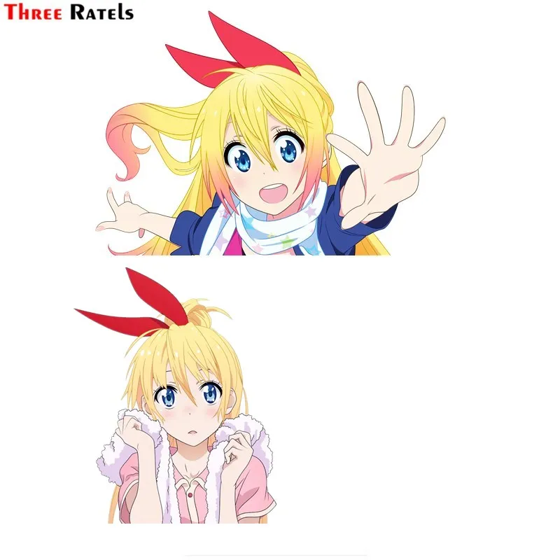 

Три Ratels FC728 для Chitoge Kirisaki Peek аниме автомобильные наклейки водонепроницаемые виниловые гоночные наклейки