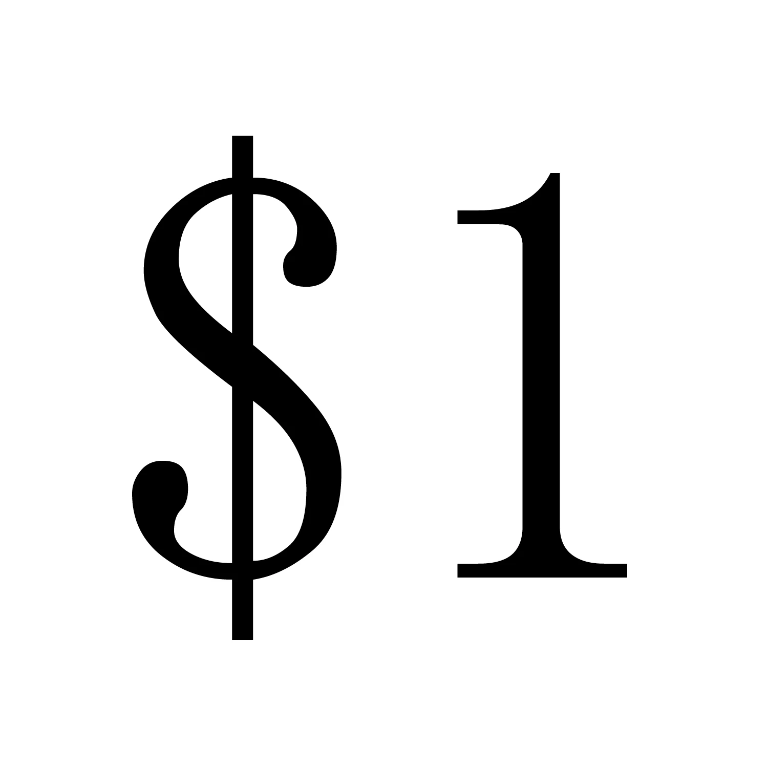 

$1