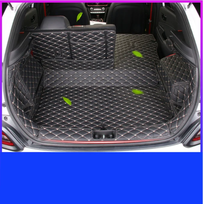 

Коврики для багажника автомобиля Hyundai Encino Kona, роскошный носимый кожаный коврик для багажника автомобиля, коврик для груза 2018 2019 2020, ковер для...