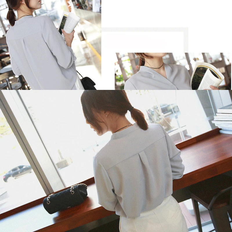 Повседневные весенние 2021 Новые однотонные из шифона в Корейском стиле женская