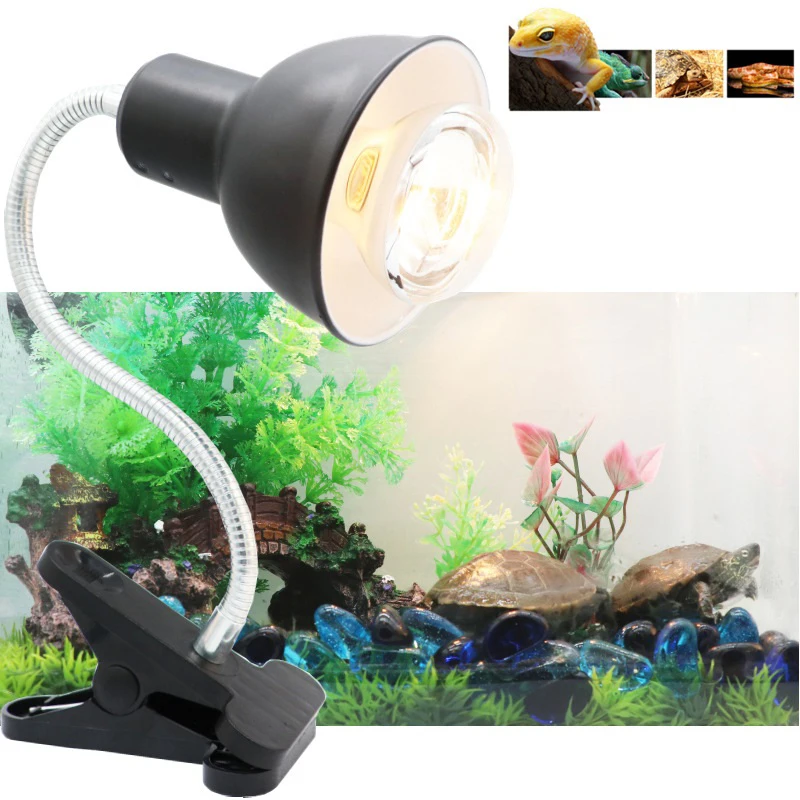 

Reptile lamp Set with Clip-on Bulb Lamp Holder Turtle Tortoises Basking Heating Lamp Kit Adjustable Temperature 220V EU Plug