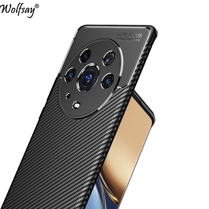 

For Honor Magic3 Pro Case Bumper Anti-knock Silicone Carbon Fiber Back Cover For Honor Magic3 Pro Case For Honor Magic3 Pro 6.76
