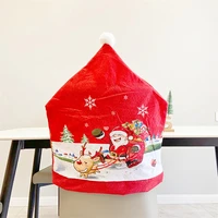 chair cover christmas decorations striped gift bag non woven fabrics santa claus snowman