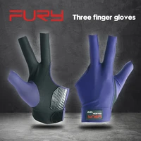 fury pool cue billar gloves leftright black blue three finger non slip breathable comfortable professional billiard accessories