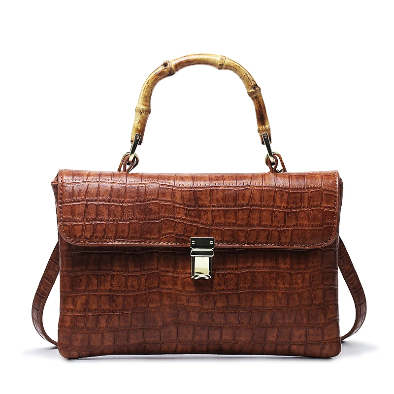 Модная новинка 2020 горячая Распродажа повседневная сумка с бамбуковой ручкой