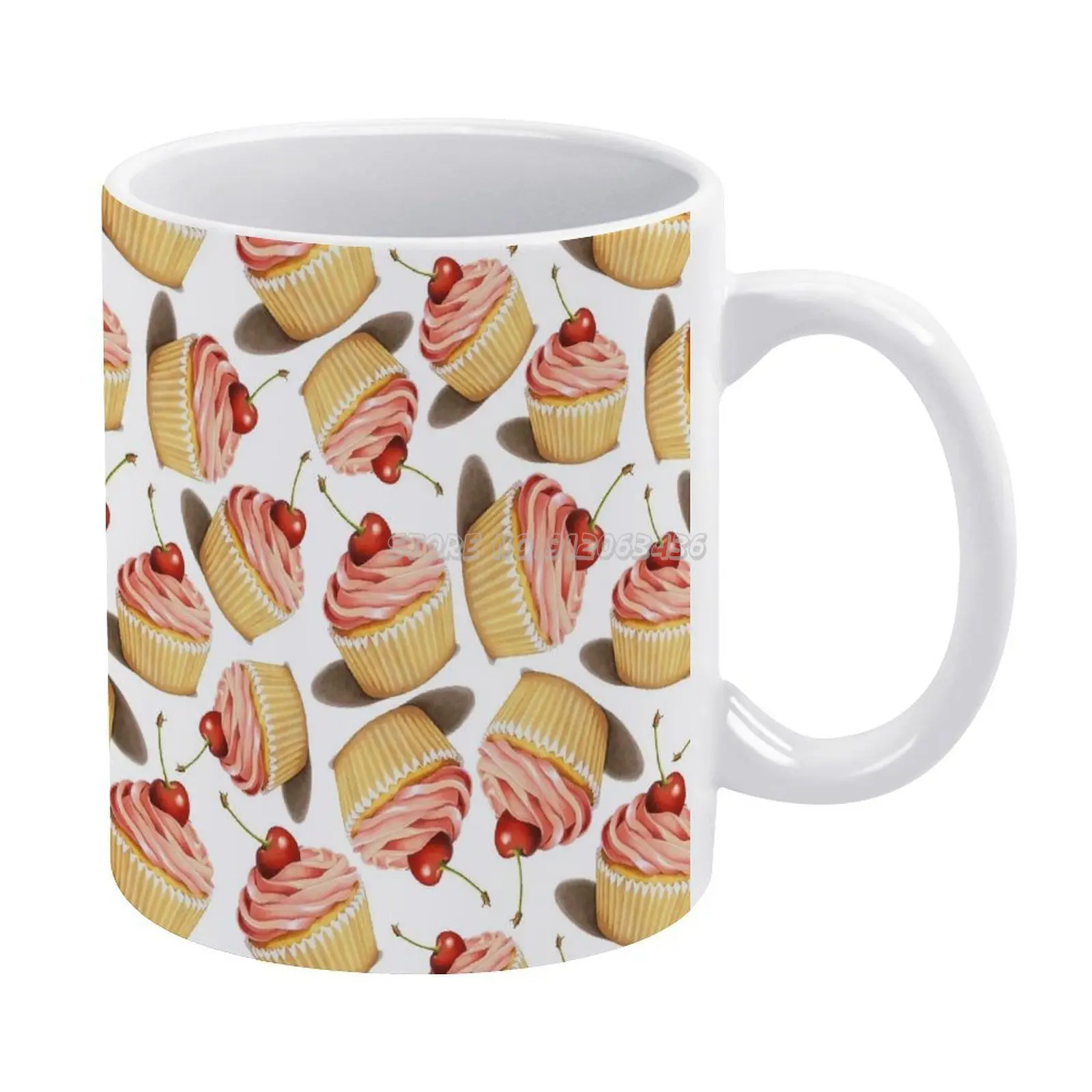 Pink Cupcakes Coffee Mugs Ceramic Tea Cup Milk Mug Warmer Personalized Friends Birthday Gift Cupcake Cake Shea Desi |