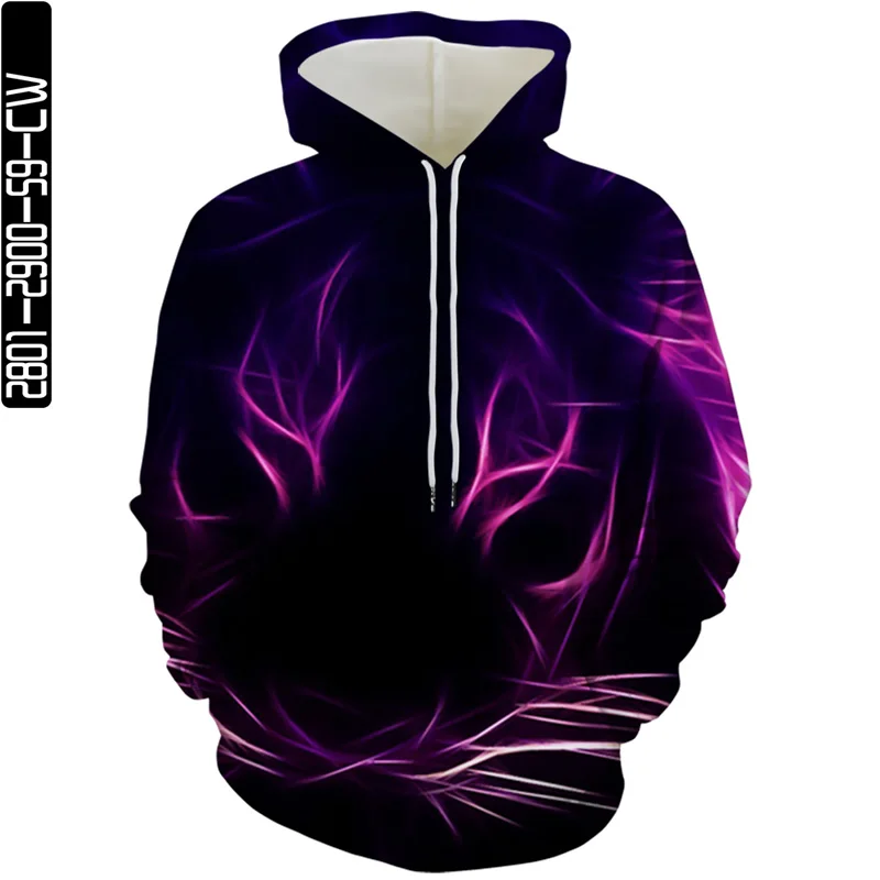 

Spring and summer new style lion personality modeling art lion 3D printing hoodie pullover thin men's and women's sweatshirts