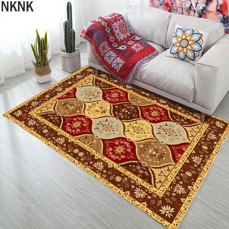 

Persian Geometry Style Carpets Non-Slip Carpet for Living Room Bedroom Study Rectangle Area Rugs Boho tapis Soft Mats 120x160cm