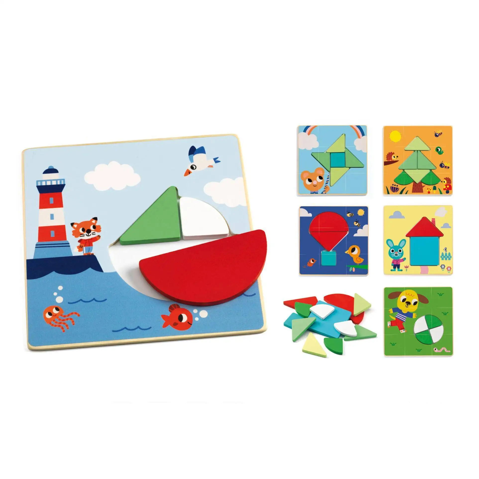 DJECO Развивающая игра &quotПазл-Танграм&quot мини | Игрушки и хобби