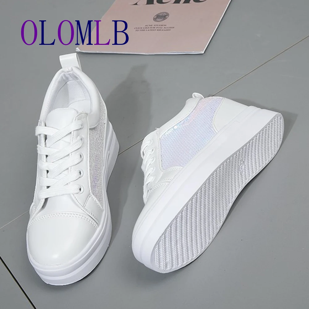 Новинка обувь на платформе и толстом каблуке женская повседневная с сетчатой