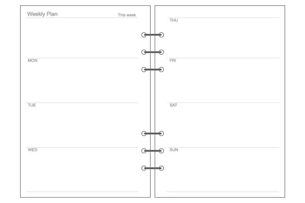 Блокнот А5/А6 сменные листы внутренняя страница 45 листов