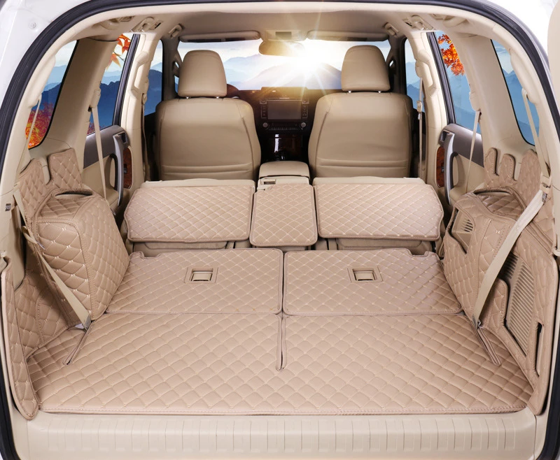 Кожаный коврик для багажника автомобиля подкладка груза Toyota Land Cruiser Prado 120 150 2010 2019