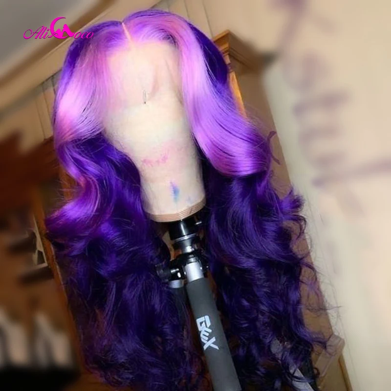 Али Коко блонд высокий светильник s человеческие волосы парик бразильский Реми