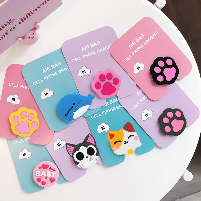 

Cartoon Cute Phone Grip Folding Phone Socket Stand Holder Mobile Phone Holder Mobile Phone Extension Socket Bracket Grip