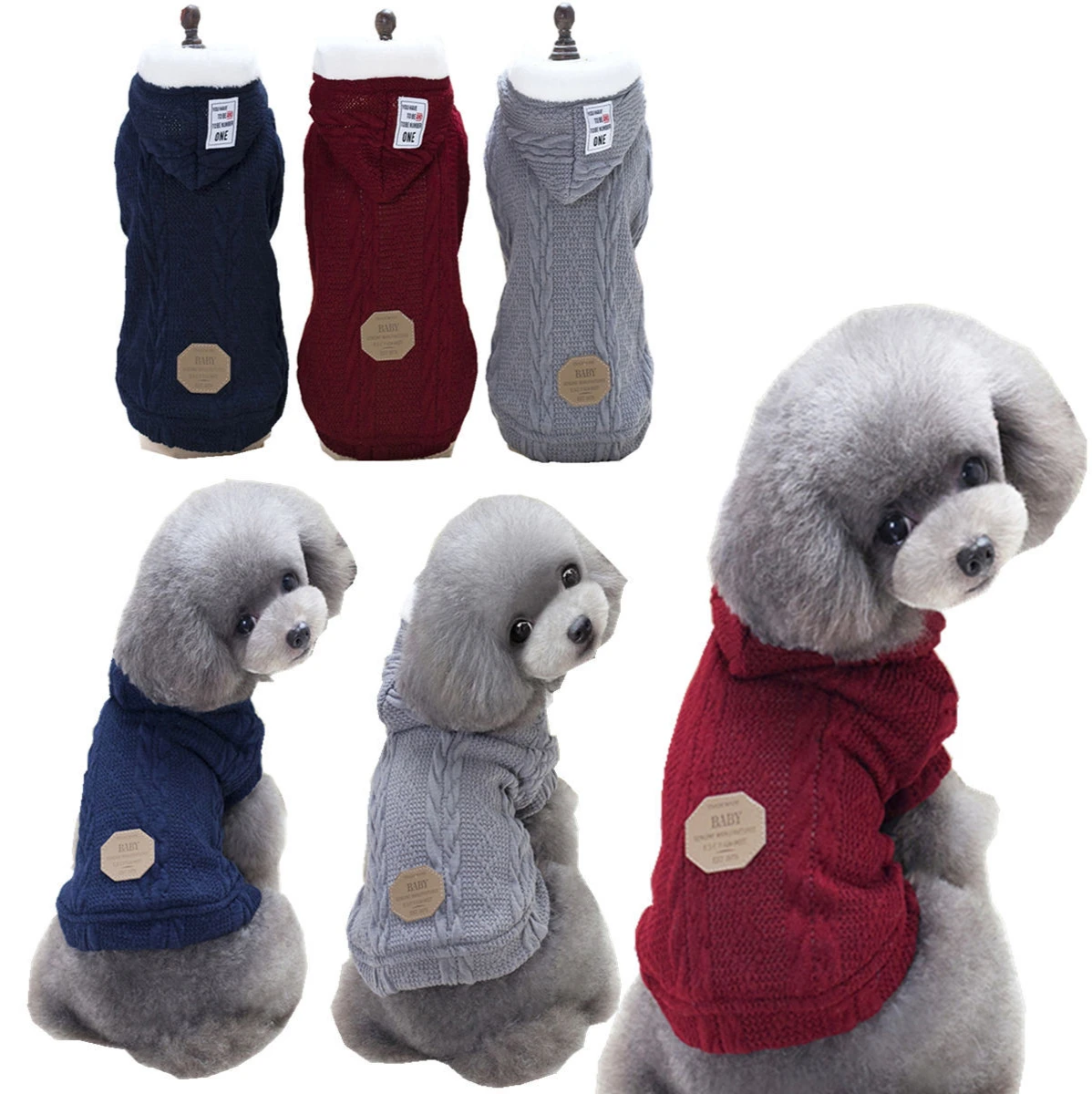 

Pet Clothes Dog Clothes Pet Clothing Autumn and Winter Teddy Small Dog Tricolor Wool Two-legged Cotton Clothing Dog Clothing