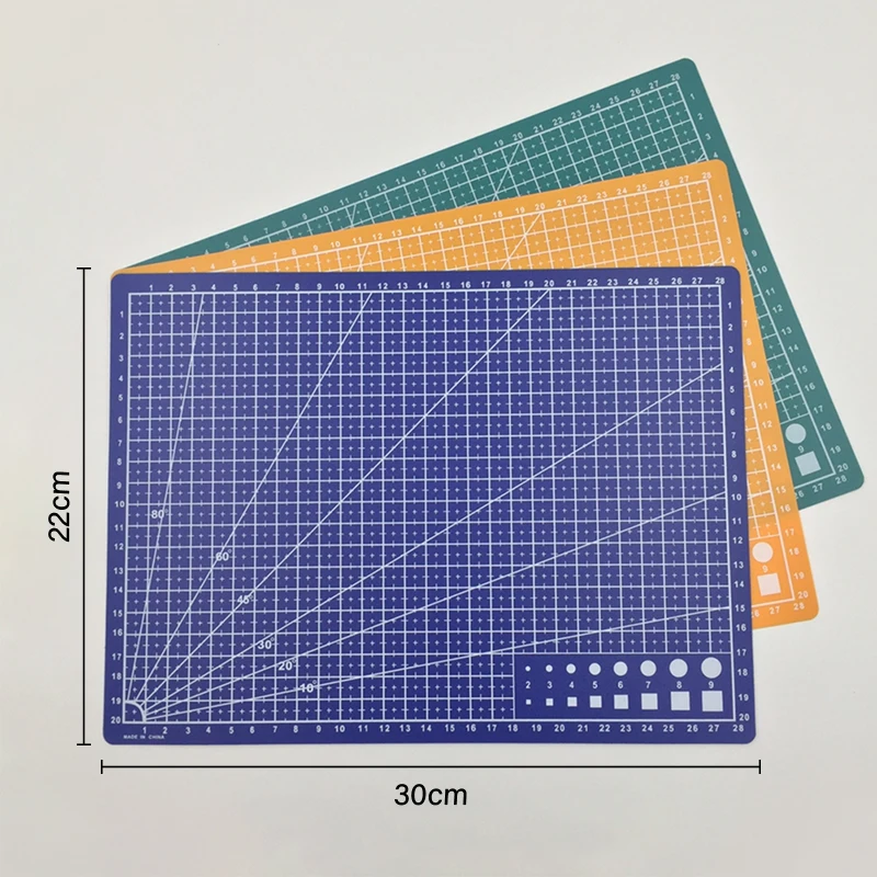 

A4 Double Sided Cutting Mat Durable Cut Pad Patchwork Tool Handmade Cutting Plate Dark School Supplies 22x30x0.3cm