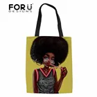 FORUDESIGN женская сумка для покупок, черная искусственная африканская сумка для книг для девушек, женская льняная пляжная сумка для женщин, сумки с верхней ручкой 2019