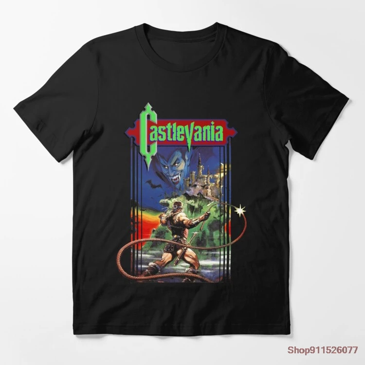 

Мужская хлопковая футболка CASTLEVANIA, черная футболка унисекс, модная летняя футболка европейского размера
