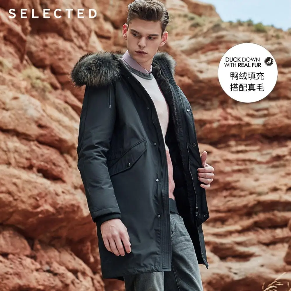 Выбранные средней длины зимняя детская парка с мехом енота пальто для девочек