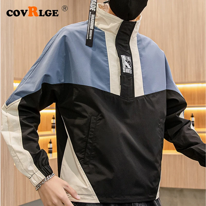 

Куртка Covrlge мужская повседневная, уличная одежда, Лоскутная ветровка, Бомбер, пальто, весна-осень MWJ184