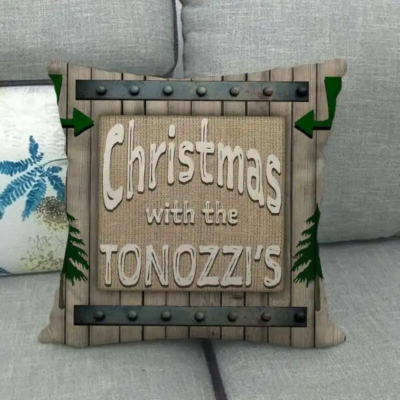 Merry Christmas Retro Xmas Elk Deer Vintage Wood Pillow Covers Home Bedroom Car Sofa Decor Cushion Case Pillowcase | Дом и сад