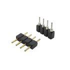 20 шт.лот 4P Штекерный и гнездовой разъем, игла, RGB Разъемы, 4-контактный разъем, адаптер RGB для светодиодных лент 3528 5050 RGB