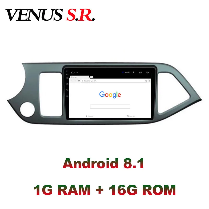 Автомобильный dvd плеер VenusSR Android 8 1 2.5D для KIA PICANTO Morning 2011 2014 мультимедийный головной