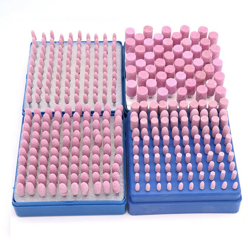 10 шт./лот розовая цилиндрическая коническая Корундовая Шлифовальная головка