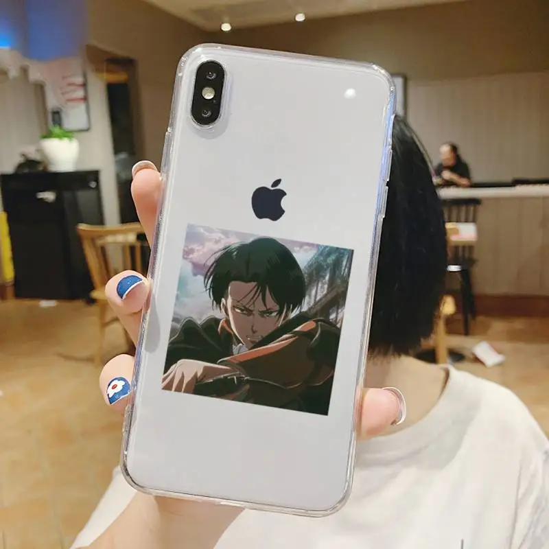 

attack on titan Japan anime Phone Case Transparent for iPhone 6 7 8 11 12 s mini pro X XS XR MAX Plus