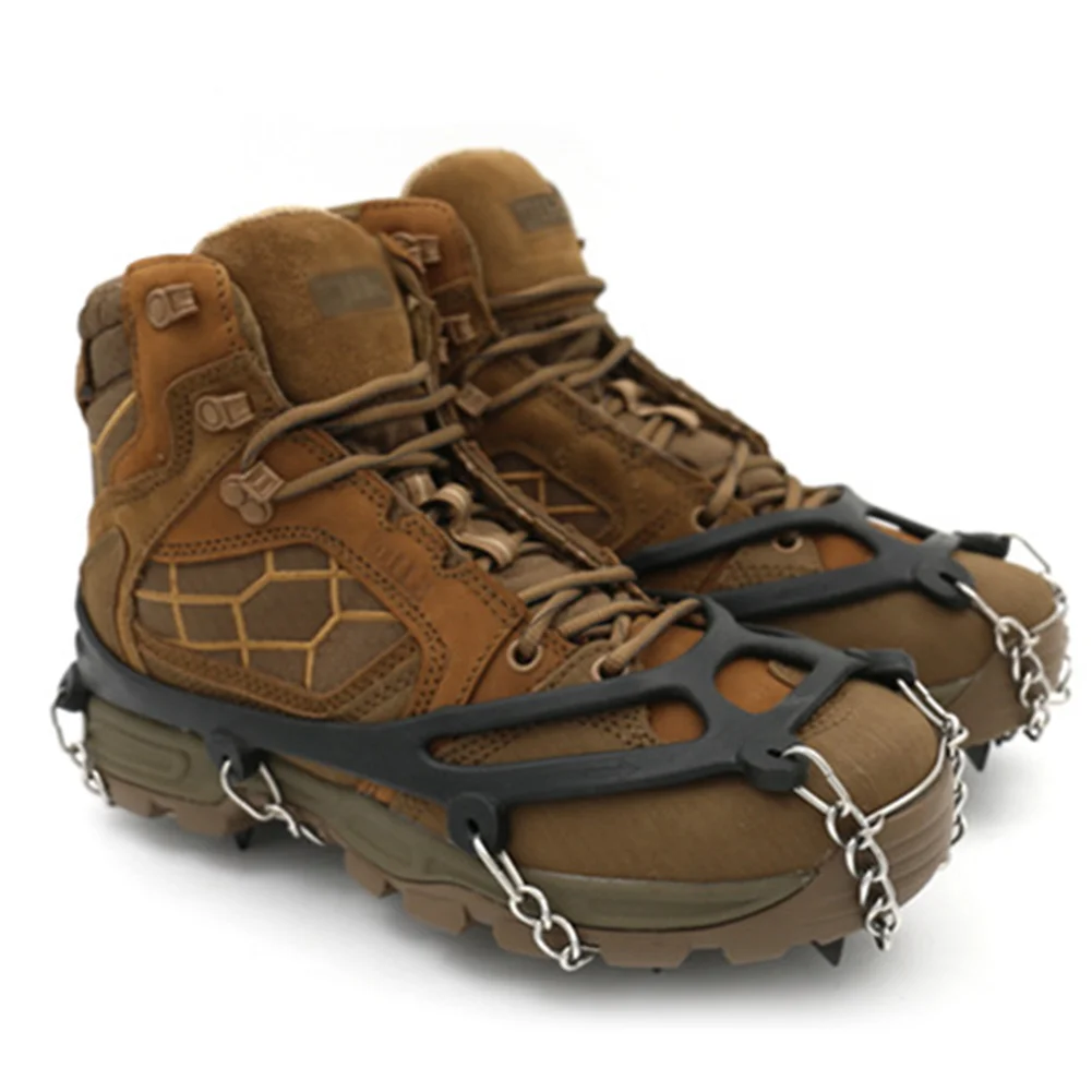 

Spikes Manganese Steel Crampons Snow Outdoor Ice Gripper Climbing Winter Non Slip Hiking Shoe Cover Cleats