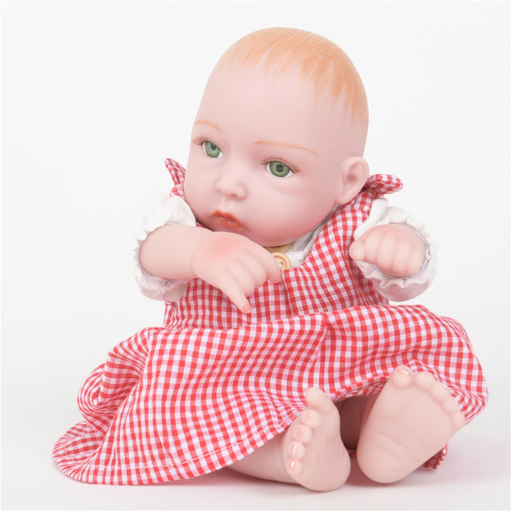 10 &quot25 см прекрасная кукла Reborn Preemie Bebe полностью силиконовая для новорожденных