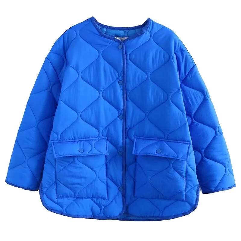 Maternity clothing Women's Jacket Thin Coat Button Vintage Fashion Outwear Pocket Blue Coat Winter Autumn Ladies Oversize enlarge