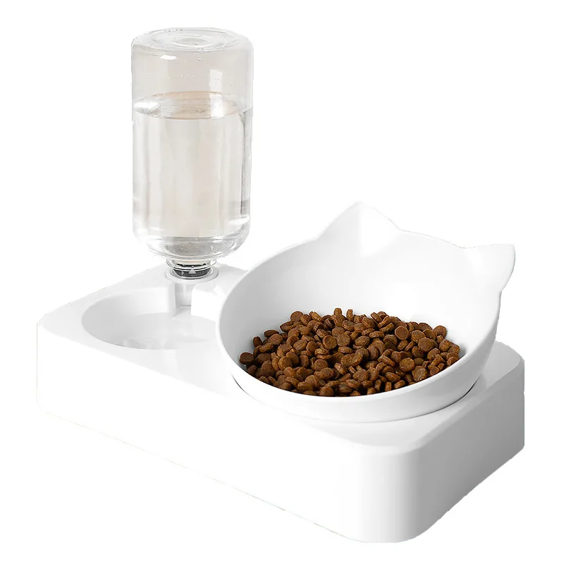 

Double Bowl Drinking Raised Stand Dish Bowls Pet supply