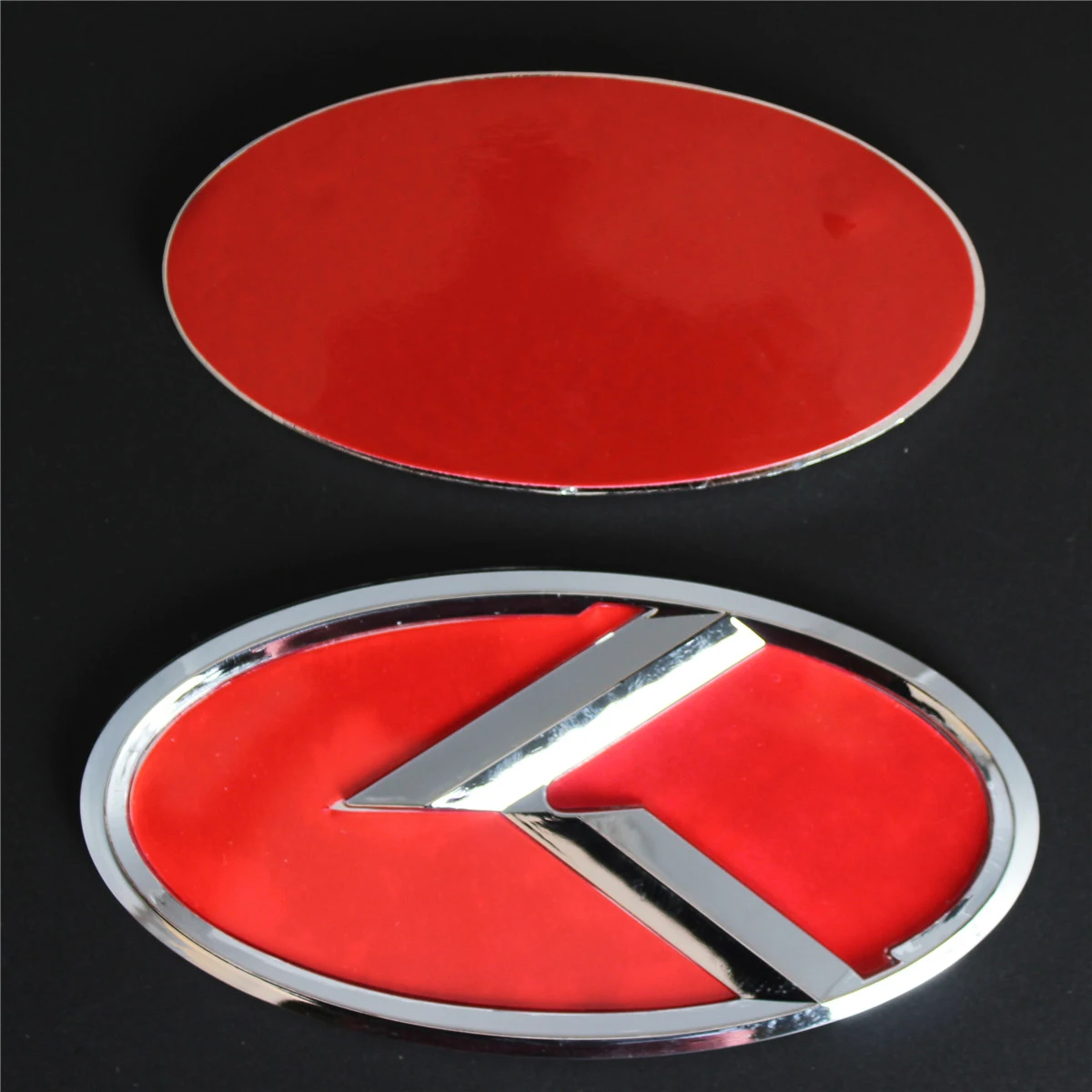 

Red Silver Car Front Hood Trunk Emblem K Logo Badge for KIA K5 FORTE RIO OPTIMA