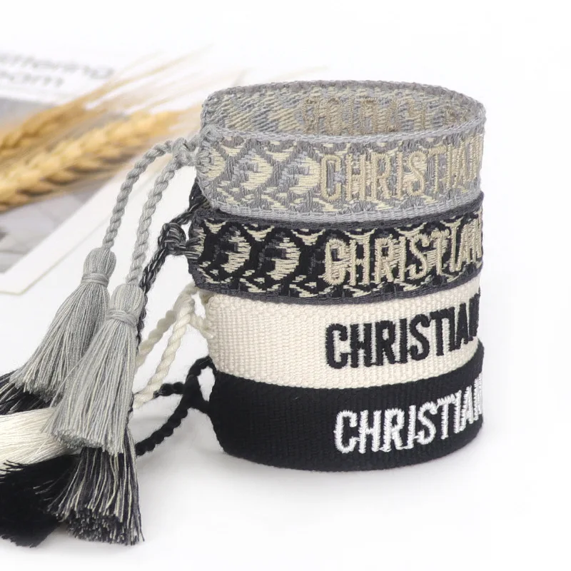 

Embroidered Hand-Knitted Rope Simple Bohemian Multicolo Thread Wrist Strap Creative Tassel Small Jewelry Couple Bracelet