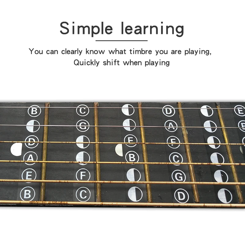 Гриф для гитары карта нот наклейка на лад этикеток наклейки начинающих | Спорт и