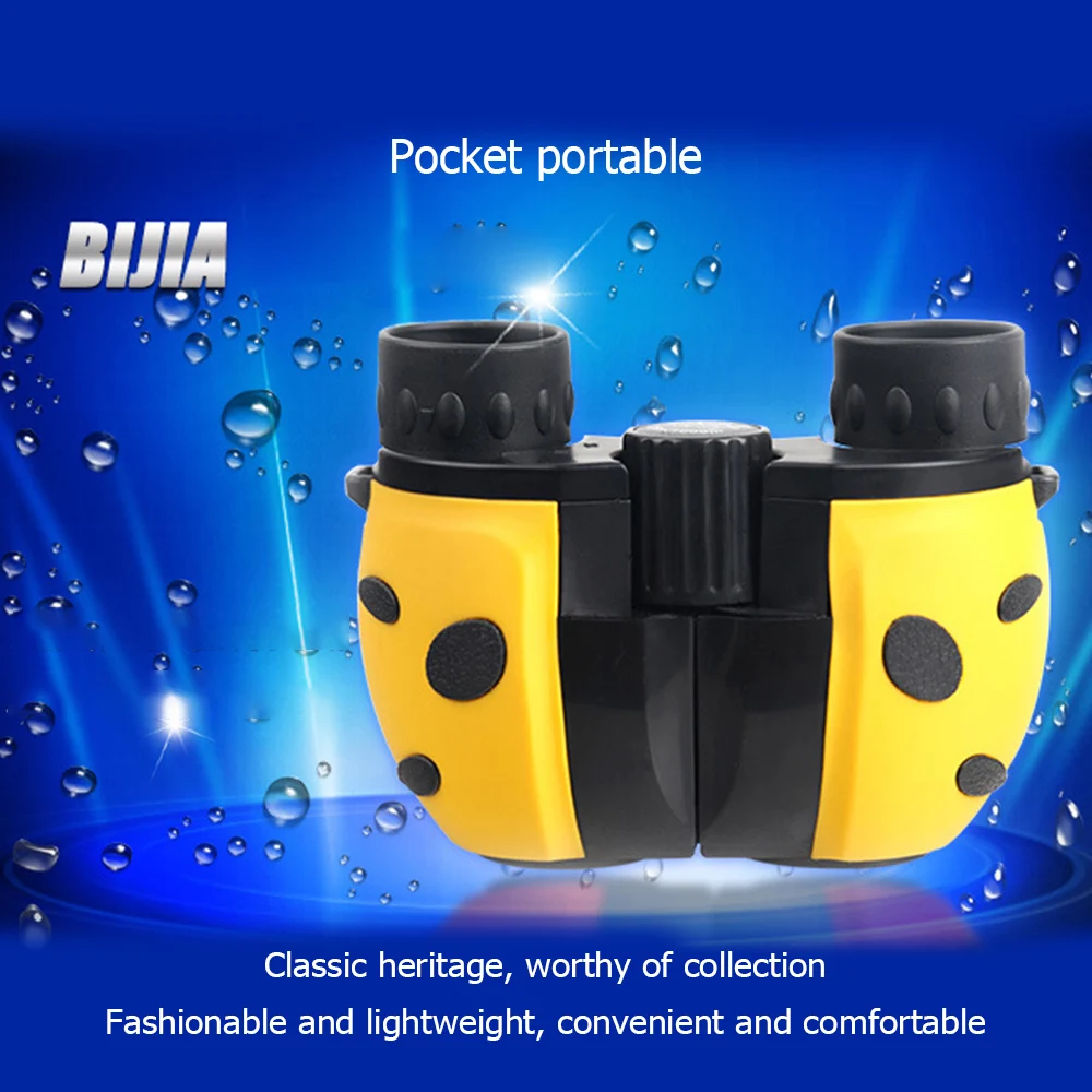 

8X22 High Magnification Binoculars Children Telescope Adjustable Ladybug Design Binoculars Mini Rubber Waterproof For Hunting