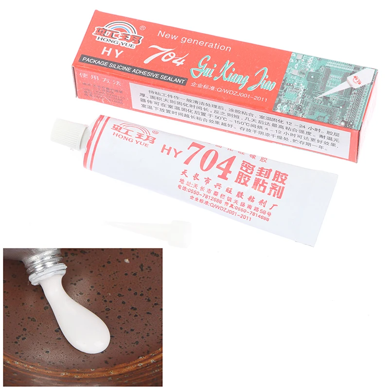 

1PC 30g 704 Fixed High Temperature Resistant Silicone Rubber Insulated Sealing Glue Waterproof Silicone Thermal Conductive