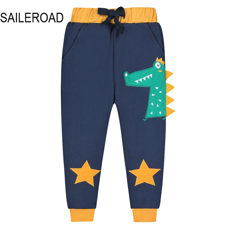 

SAILEROAD 2-7 Years Autumn Dinosaur Pants for Boy Kids Little Boys Trousers Winter Sweaterpants Warm Sports Pants