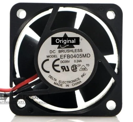 Оригинальный 100% рабочий 4 см 4020 5 в EFB0405MD охлаждающий вентилятор 40*40*20 мм HZDO