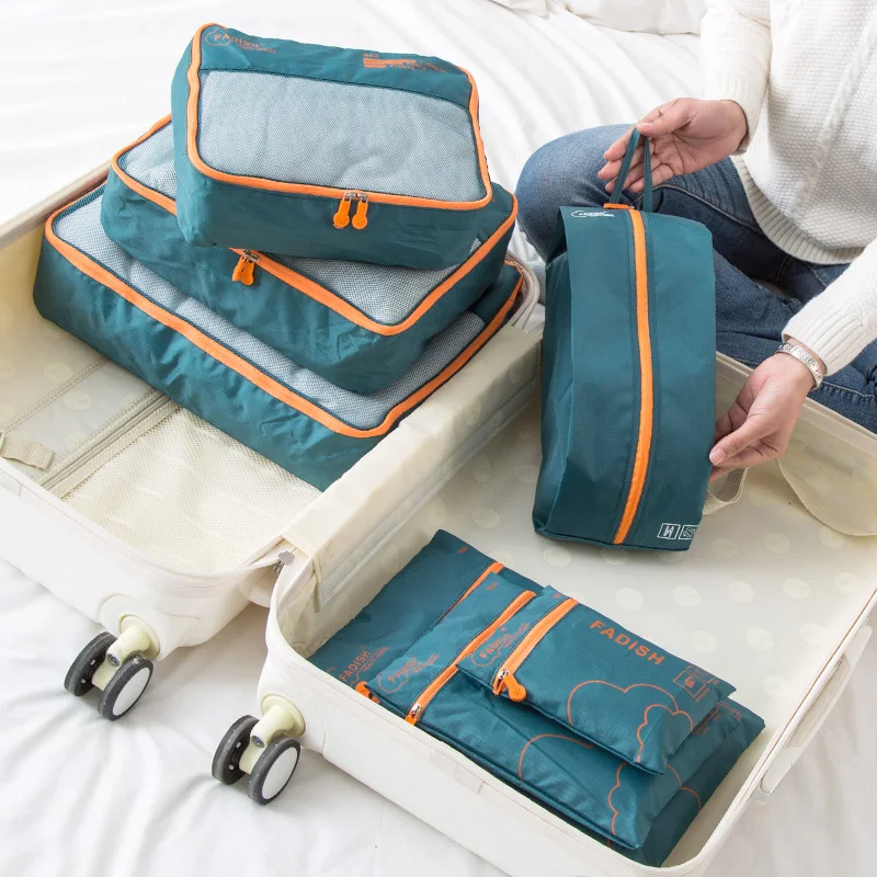 

7pcs Portable Travel Storage Bags Clothes Shoes Organizer Cosmetic Toiletry Pouch Luggage Kit Accessories Supplies
