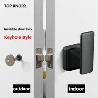 topknorr new invisible door lock double sided lock with key single side lock indoor door hidden single side lock door handle