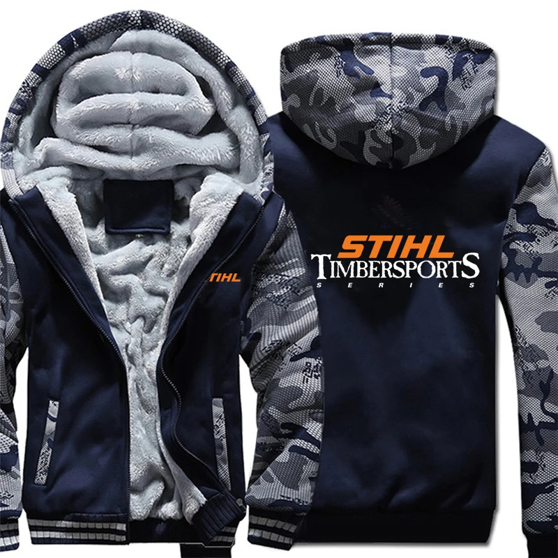 As picture Stihl Timbersports серия толстовки зимняя камуфляжная куртка с рукавом мужские флисовые толстовки Stihl Timbersports - Цвет: As picture