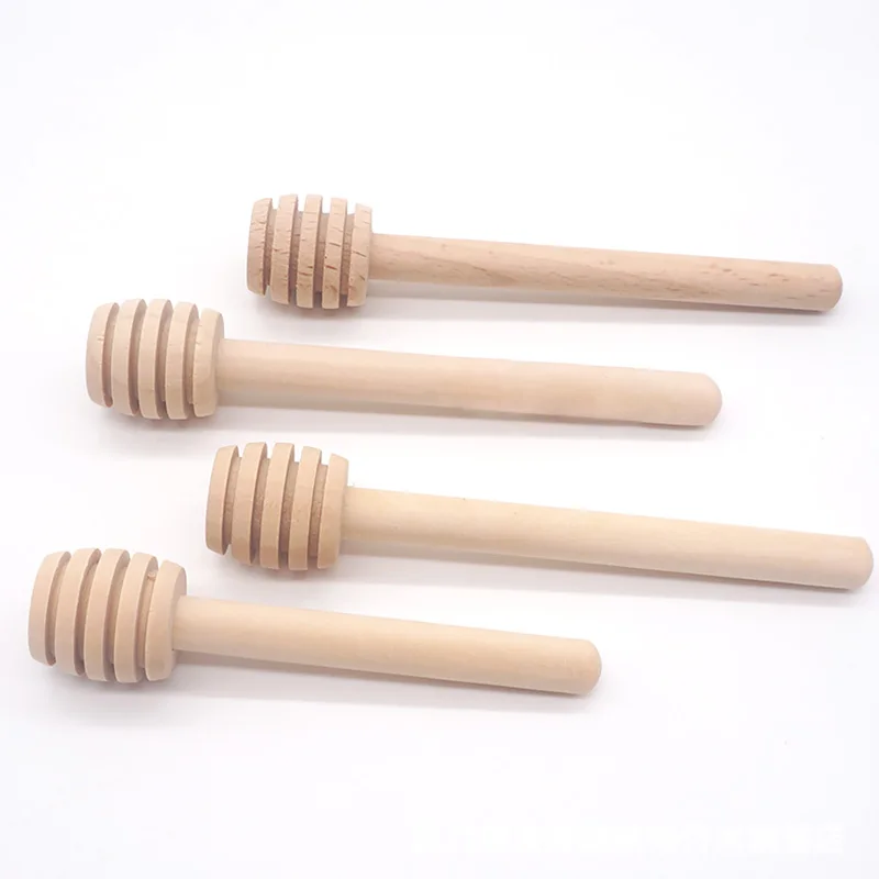 5Pcs/Lot 8cm Practical Long Handle Wood Honey Spoon Mixing Stick Dipper For Jar Coffee Milk Tea Supplies Kitchen Tools | Дом и сад