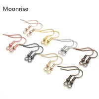 100pcs gold silver kc gold plated earring clasps french hooks diy earring findings earwire jewelry making accessories