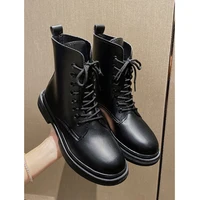 women boots platform ankle boots autumn winter shoes genuine leather motorcycle martin boot punk shoes women booties botas mujer